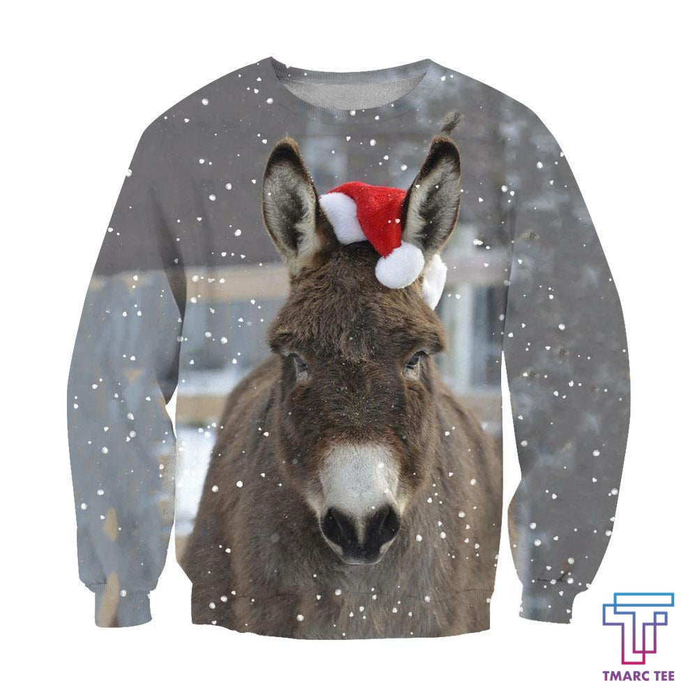 D All Over Print Christmas Donkey