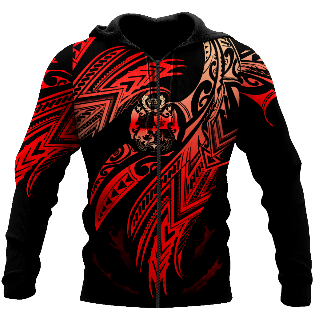 Amazing Tonga Polynesian Tattoo D Unisex Deluxe Hoodie ML