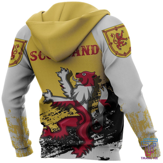 Rampant Lion of The Royal Arms of Scotland Hoodie Yellow