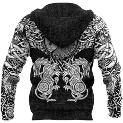 All Over Printed Viking Wolf Hoodie HTT-MEI