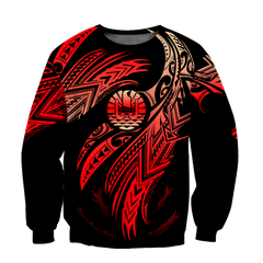 Amazing Tahiti Polynesian Tattoo D Tattoo Unisex Deluxe Hoodie ML