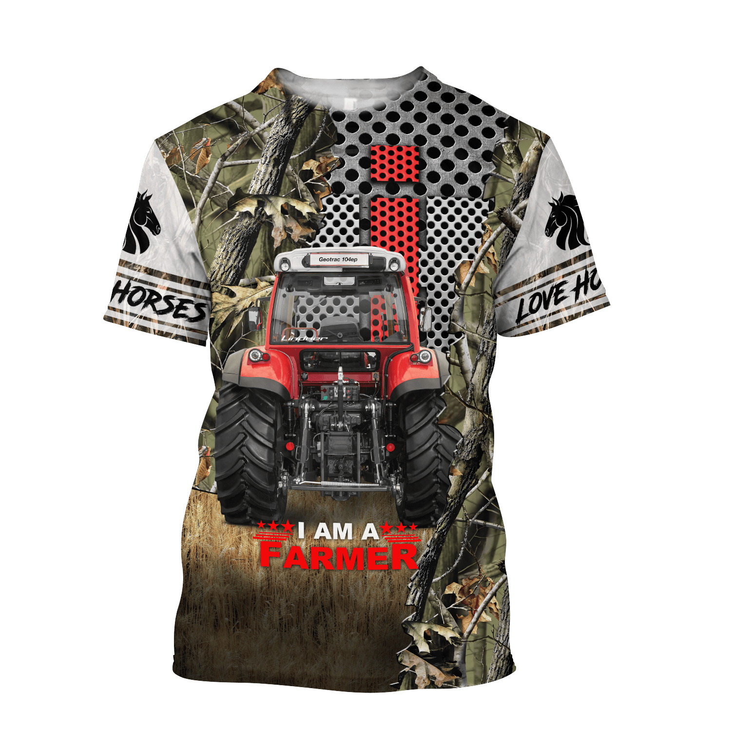 All Over Printed Farmer Tractor Hoodie MEI-MEI