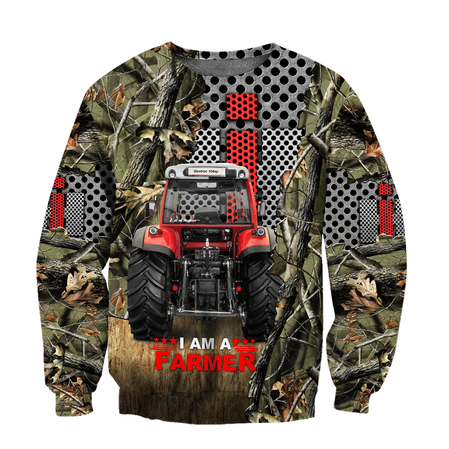 All Over Printed Farmer Tractor Hoodie MEI-MEI