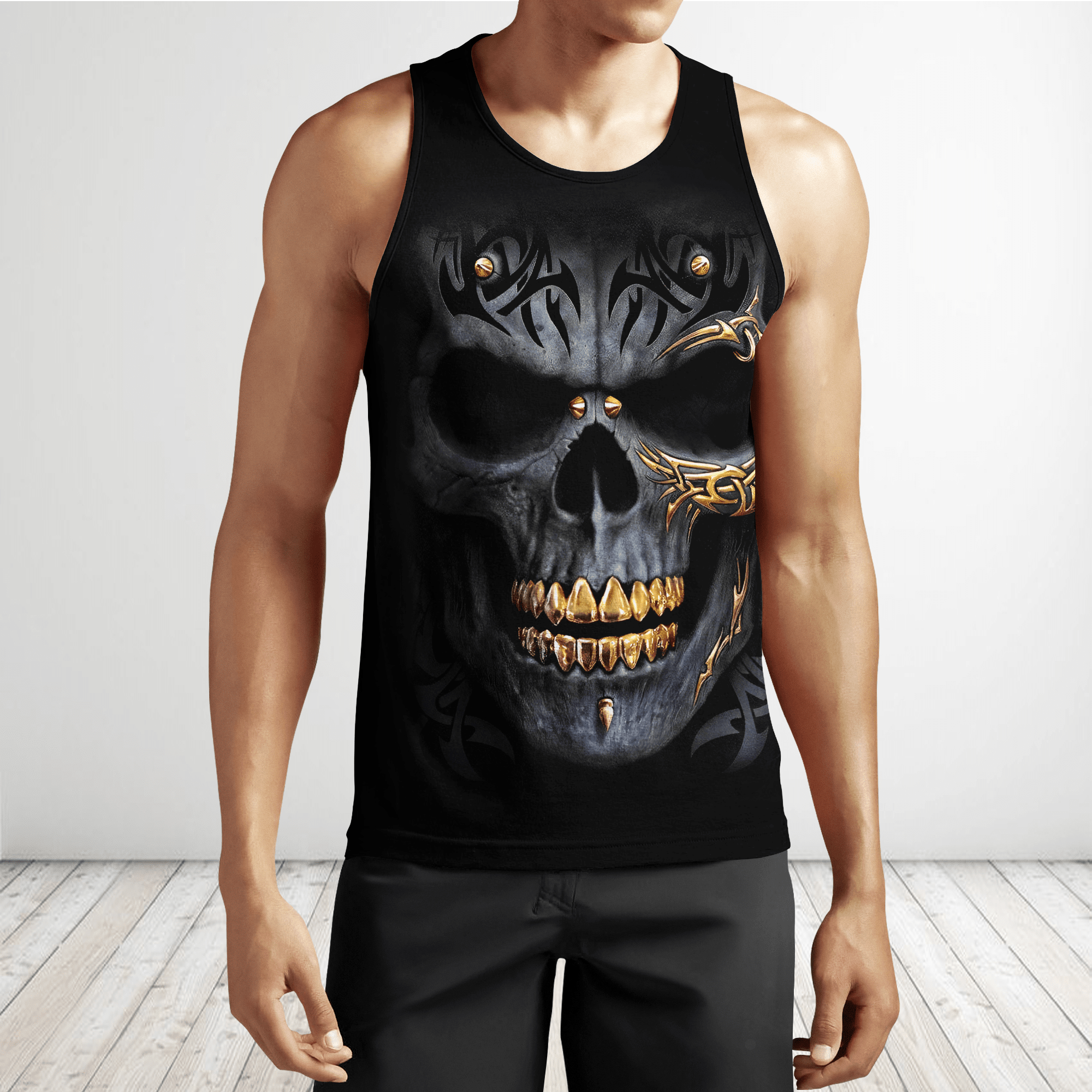 Golden Art Skulls Hoodie For Men And Women TQH