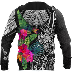 Amazing Hibiscus Turtle Hoodie Tshirt for Men and Women ML