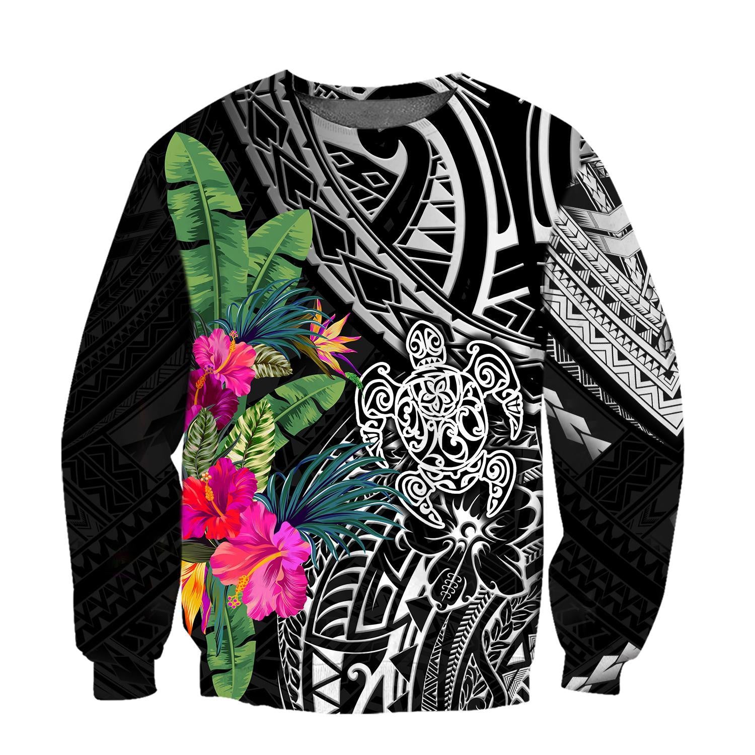 Amazing Hibiscus Turtle Hoodie Tshirt for Men and Women ML