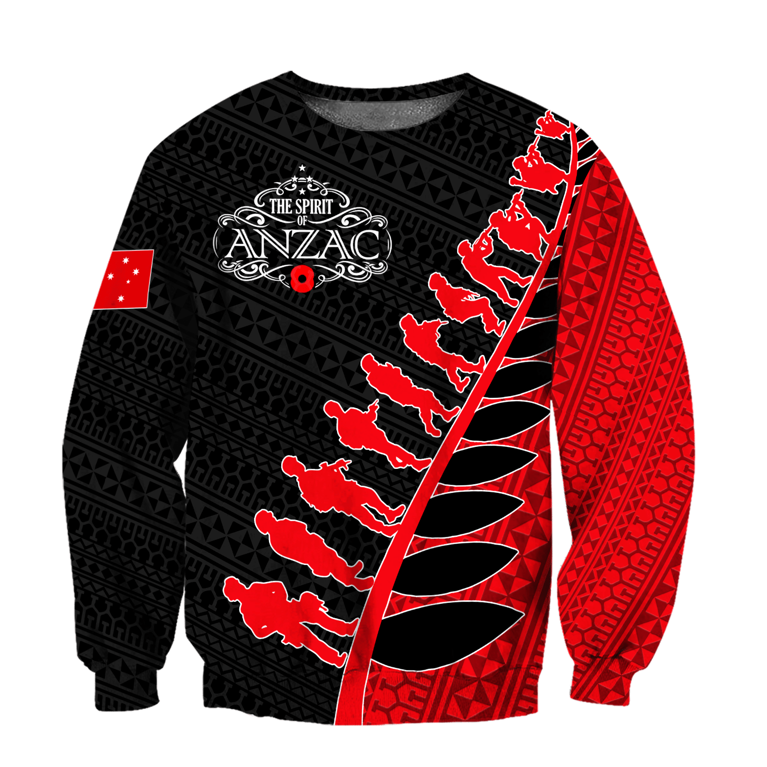 Amazing Polynesian Special Anzac Army Unisex Deluxe Hoodie ML