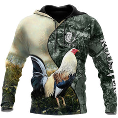 Love Rooster Camo All D Over Printed Unisex Hoodie