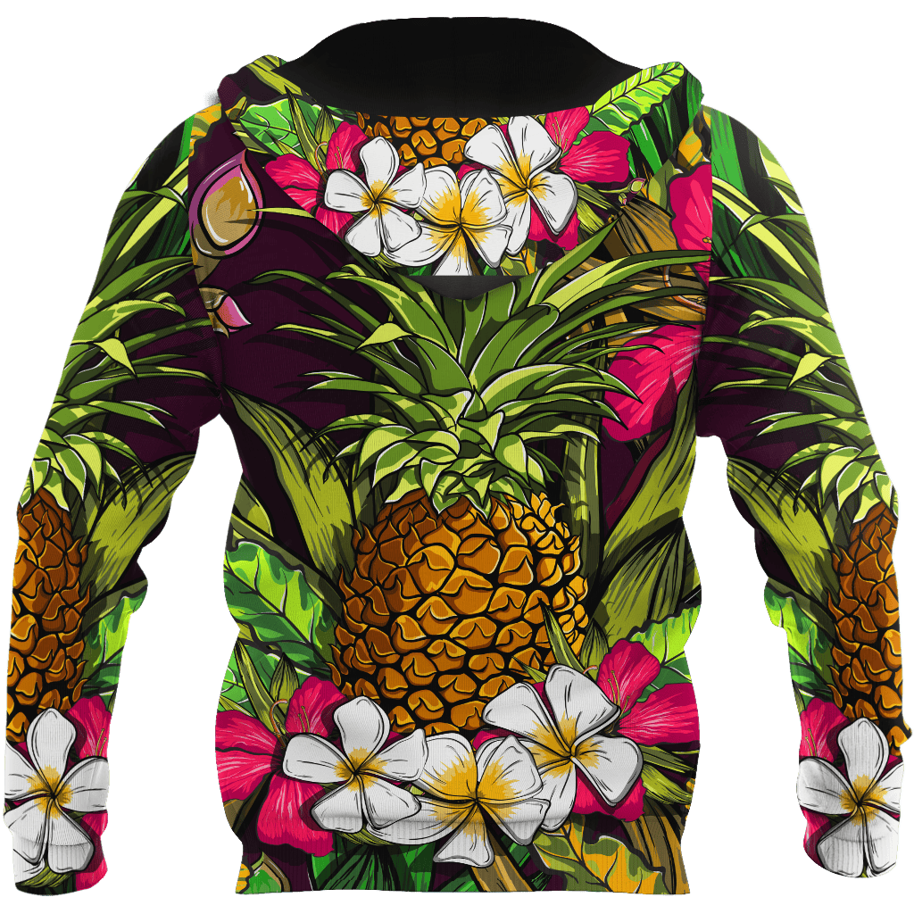 Amazing Polynesian Pineapple Hawaiian Style Unisex Deluxe Hoodie ML