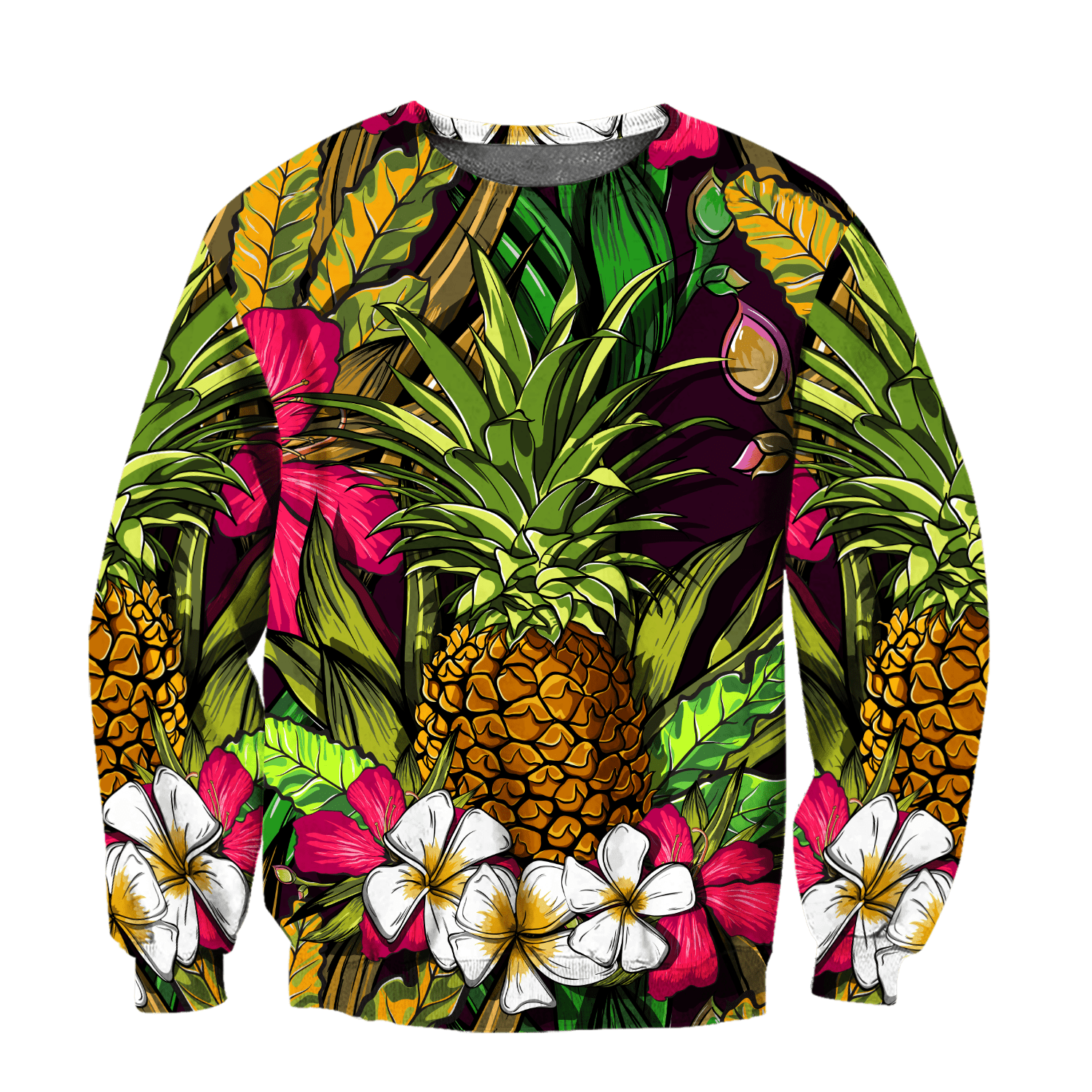 Amazing Polynesian Pineapple Hawaiian Style Unisex Deluxe Hoodie ML