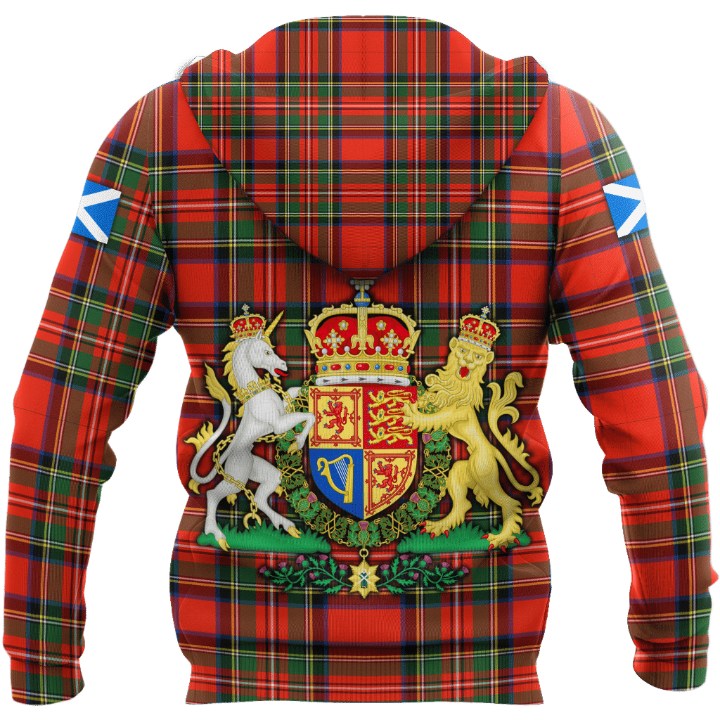 Scotland Tartan Zipped Hoodie For Men and Women MH