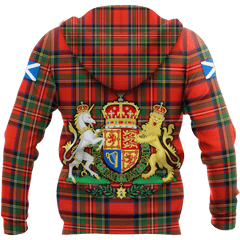 Scotland Tartan Zipped Hoodie For Men and Women MH