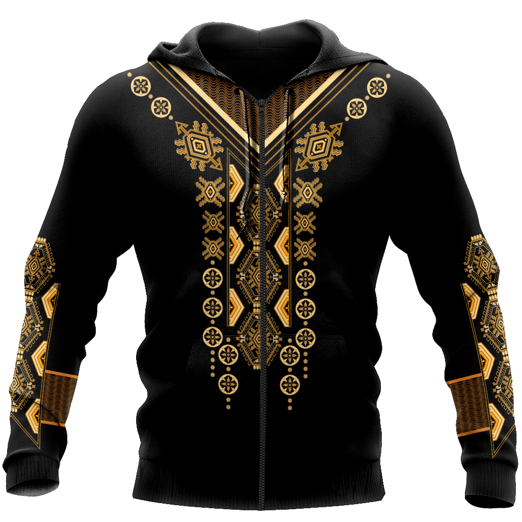 African Culture Dashiki Pattern Unisex Deluxe Hoodie ML