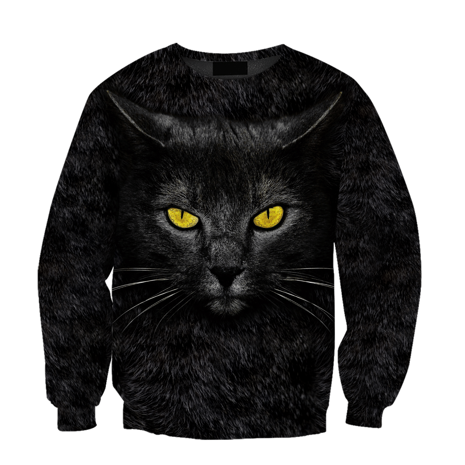 Black Cat face hair premium hoodie sweatshirt cover