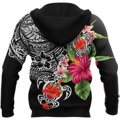 Amazing Polynesian Tattoo & Hibiscus Hoodie Tshirt for Men and Women-ML