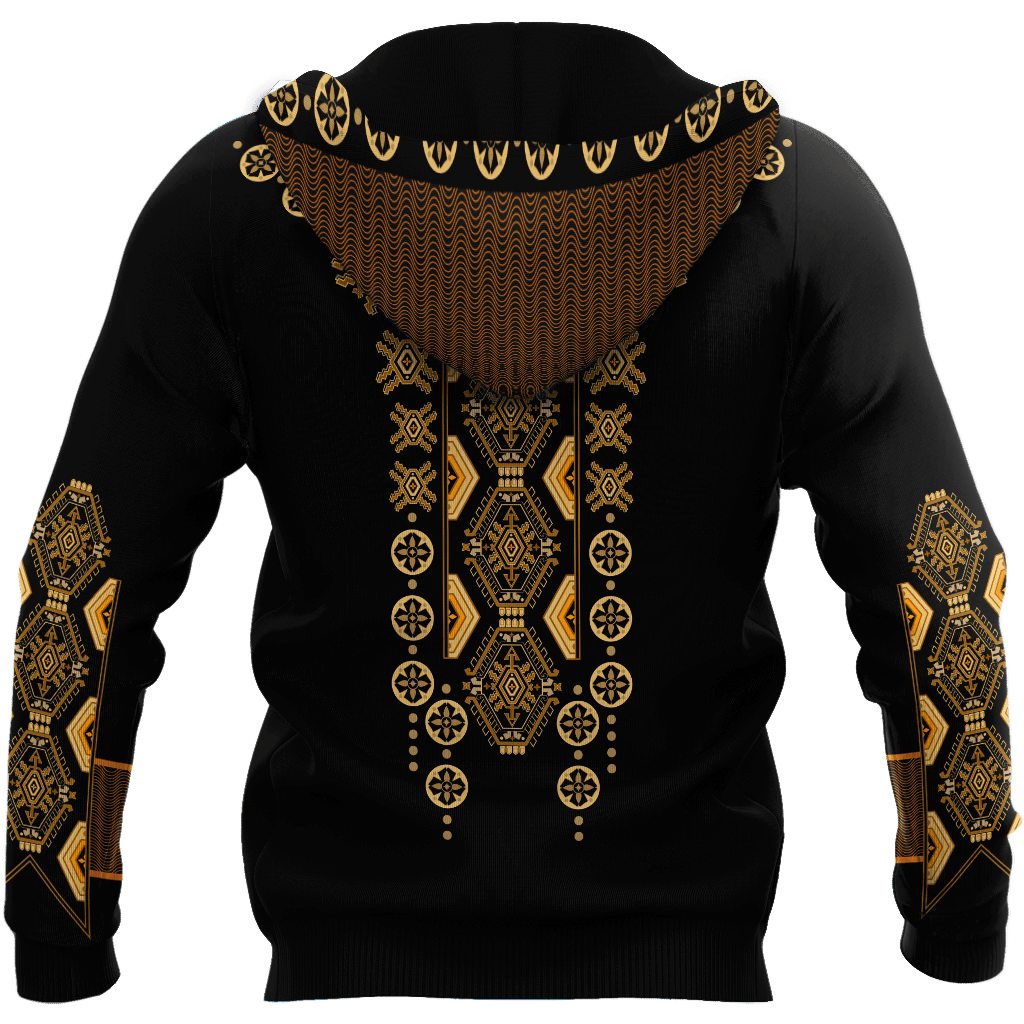 African Culture Dashiki Pattern Unisex Deluxe Hoodie ML