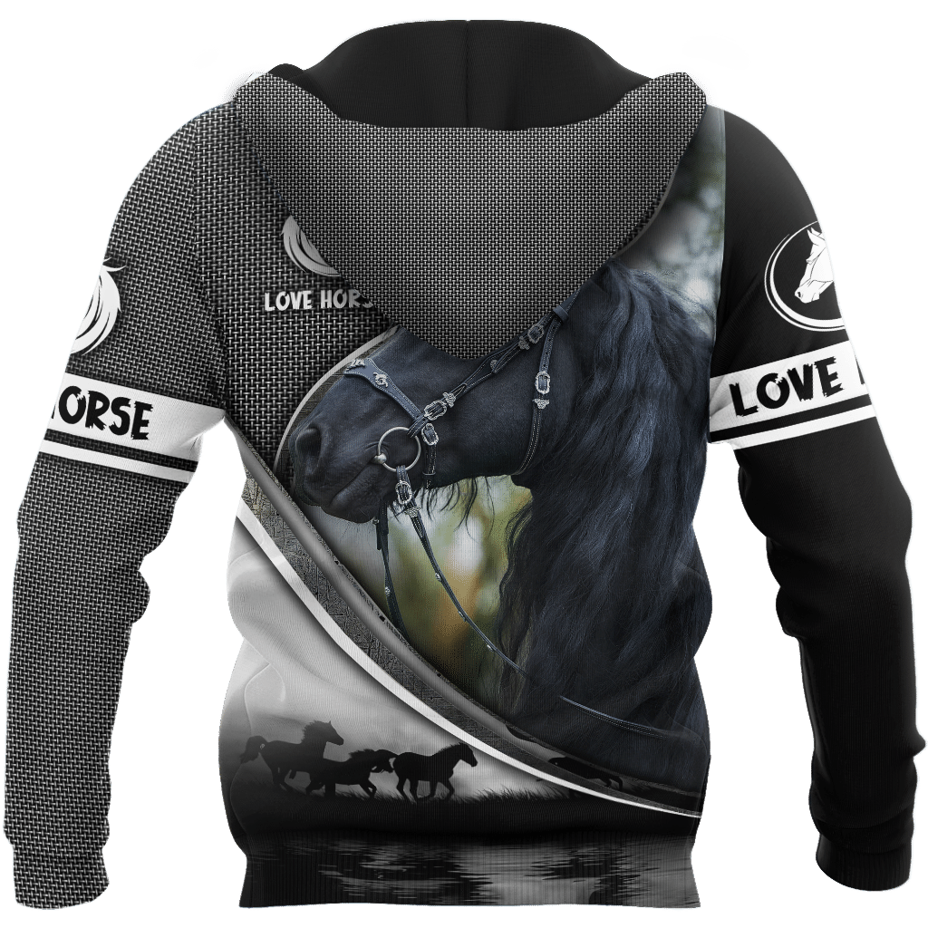 Beautiful Friesian Horse Hoodie For Men And Women VP