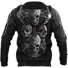 Dark Art Skull Hoodie For Men And Women JJW