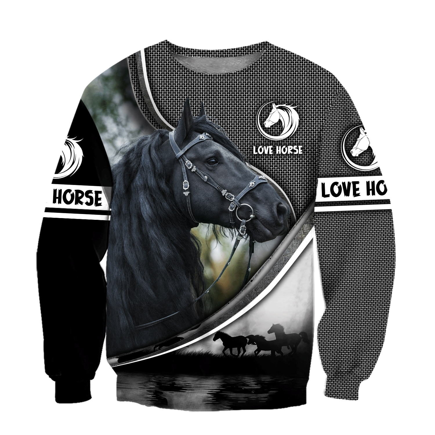 Beautiful Friesian Horse Hoodie For Men And Women VP