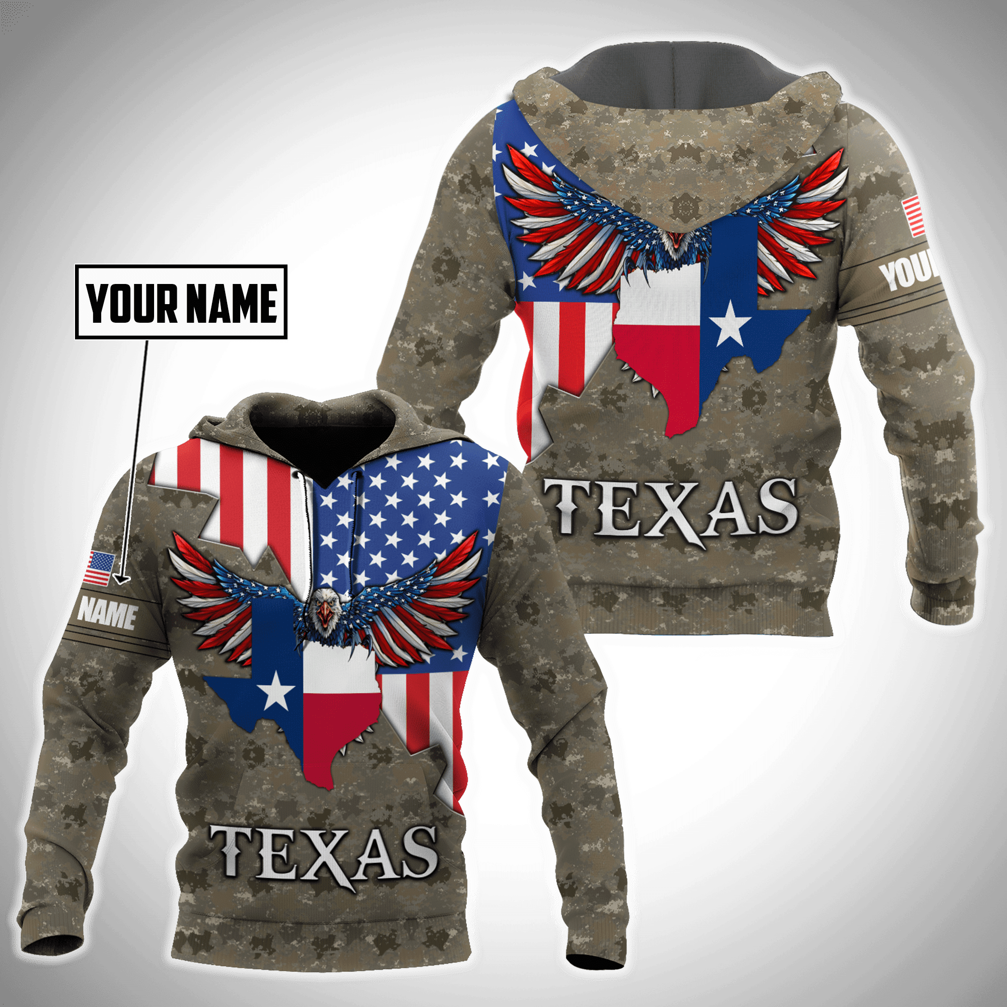 America Texas Personalize Unisex Hoodie ML Hawaii Shirt