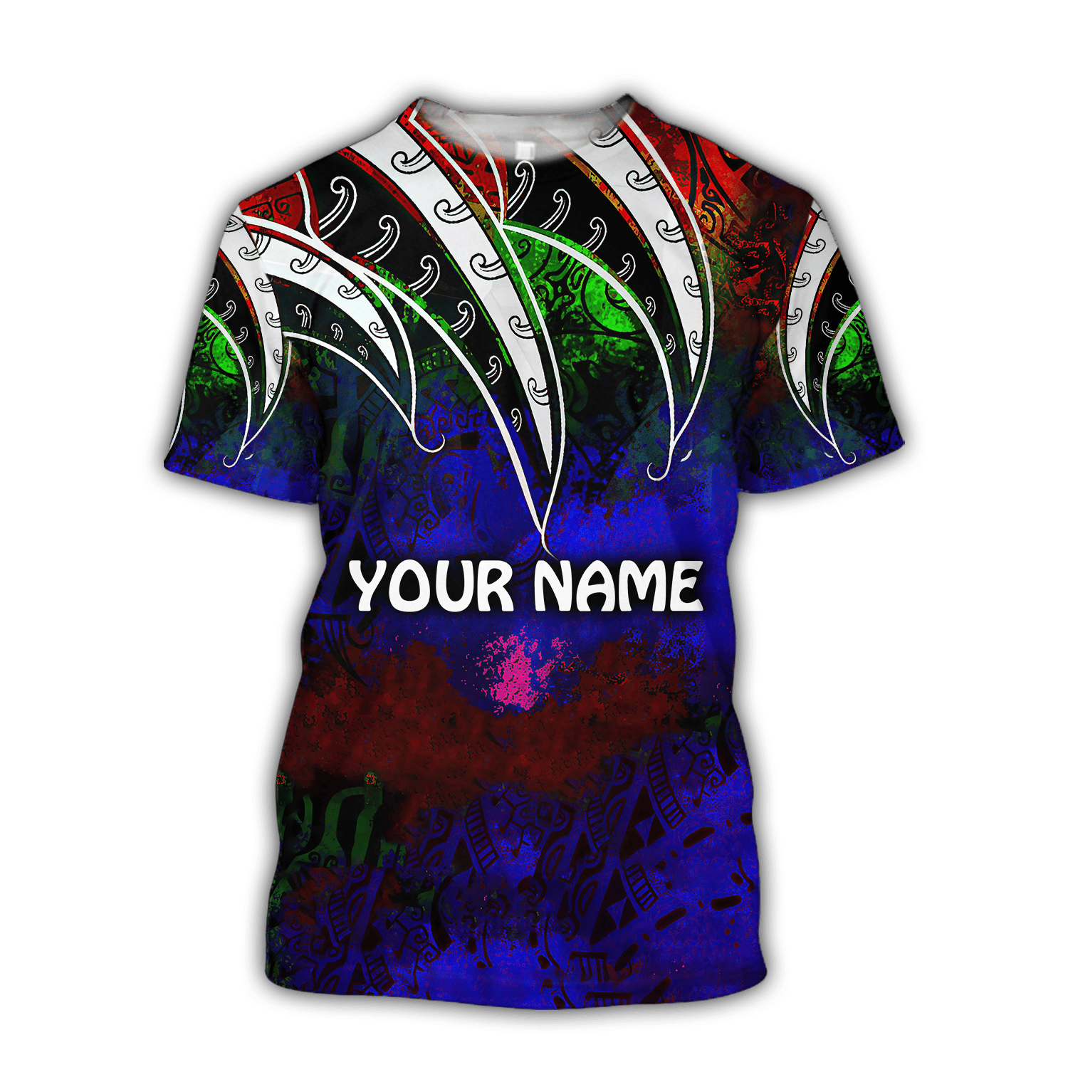 Amazing Polynesian Tattoo And Color Personalized Unisex Deluxe Hoodie ML