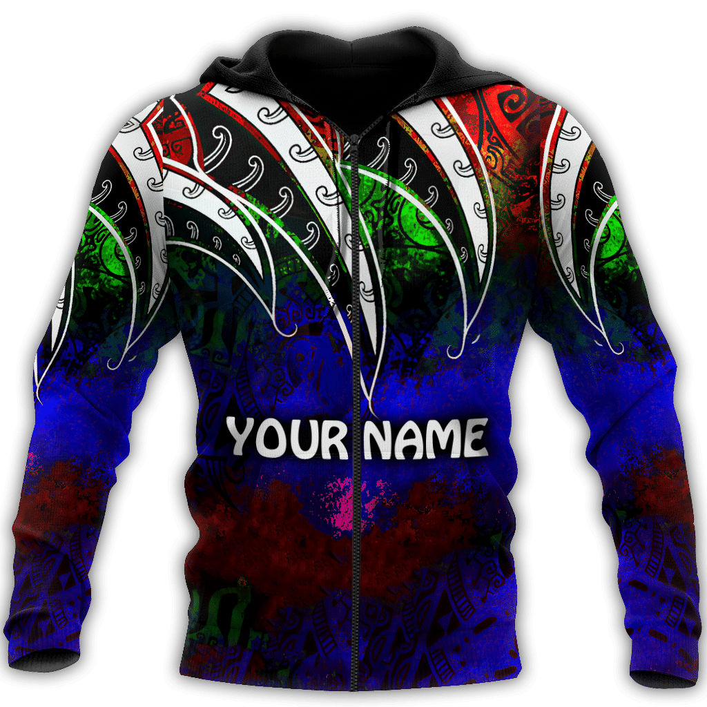 Amazing Polynesian Tattoo And Color Personalized Unisex Deluxe Hoodie ML