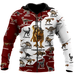 Red dinosaurs d hoodie shirt for men and women HG