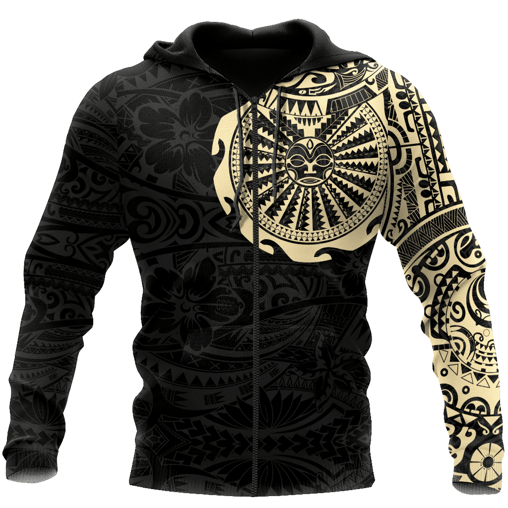 Amazing Polynesian Maori Tattoo Unisex Deluxe Hoodie ML