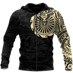 Amazing Polynesian Maori Tattoo Unisex Deluxe Hoodie ML