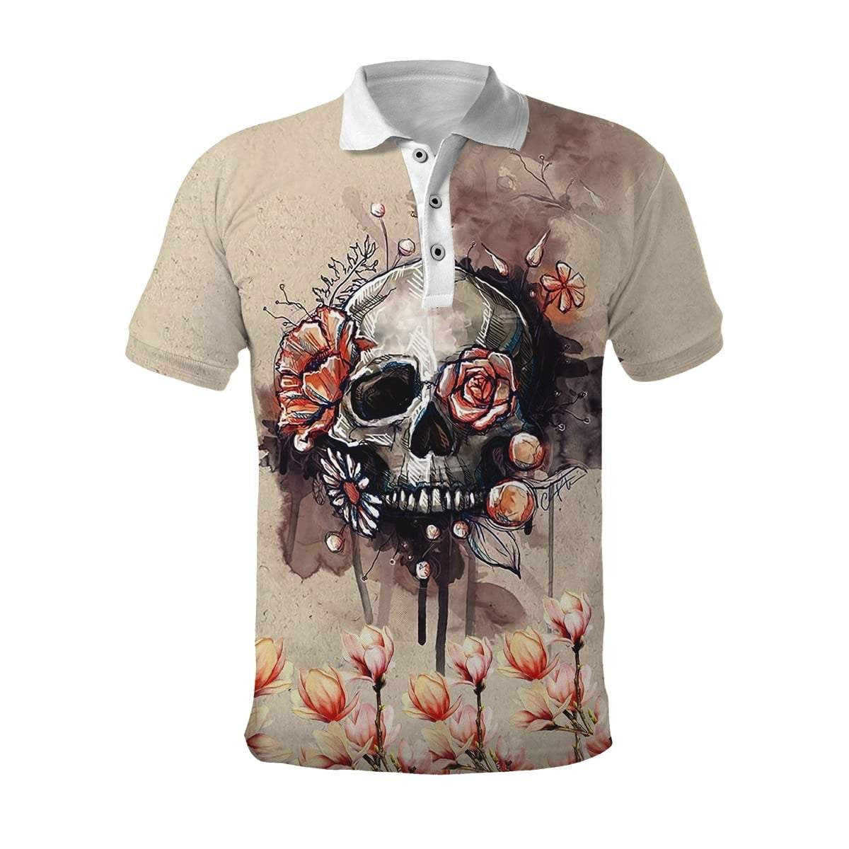 Skull And Flowers Art Hoodie For Men And Women TNA