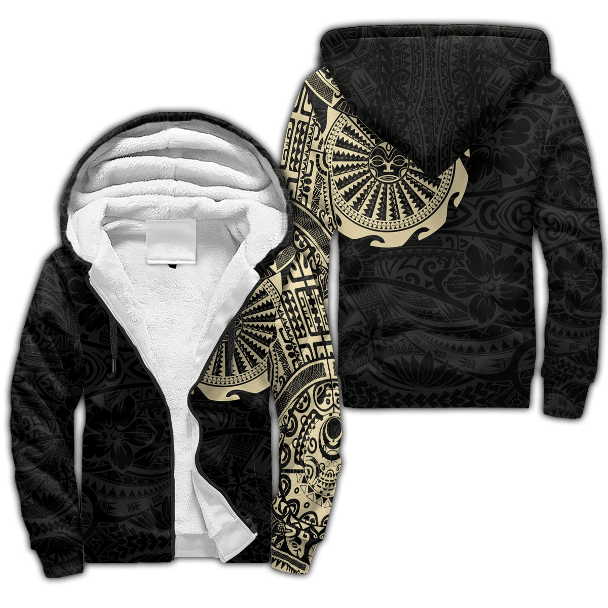 Amazing Polynesian Maori Tattoo Unisex Deluxe Hoodie ML