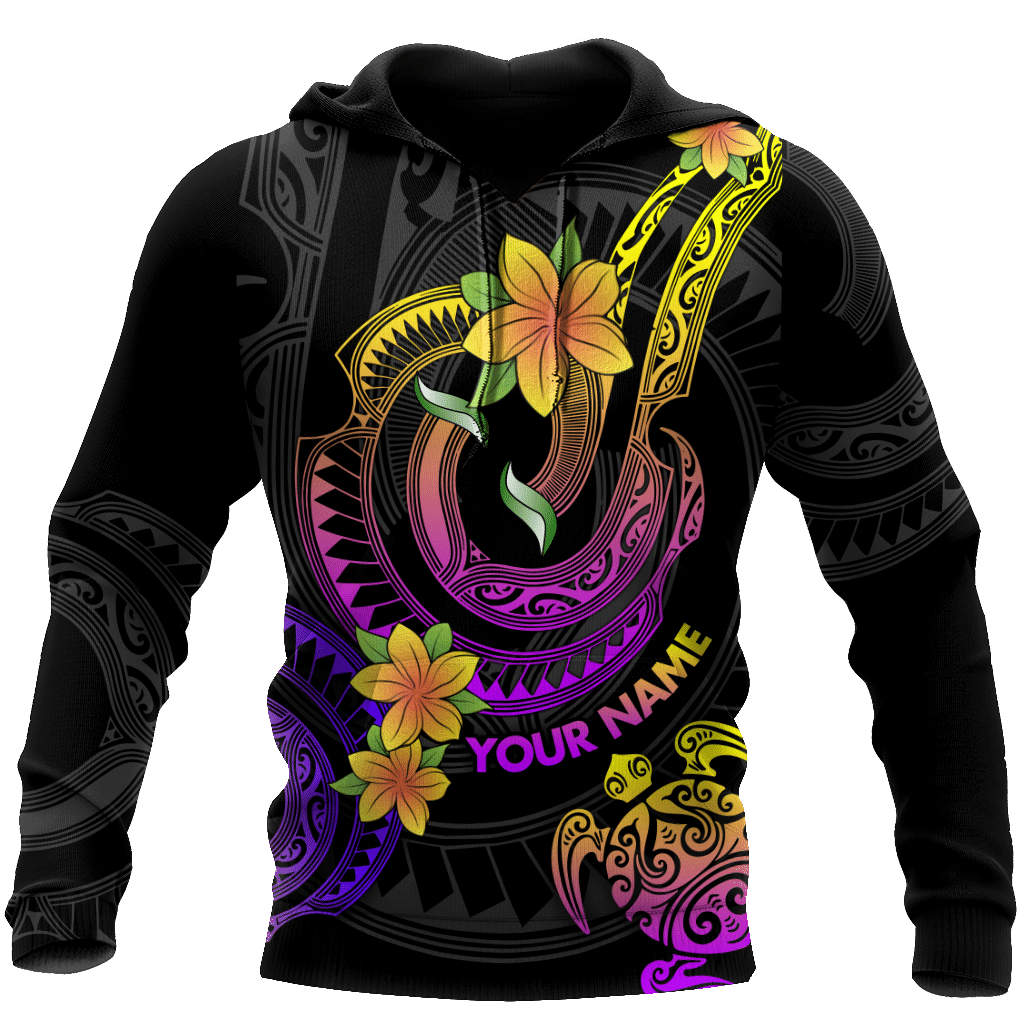 Amazing Polynesian Frangipani Flower Unisex Personalized Deluxe Hoodie ML