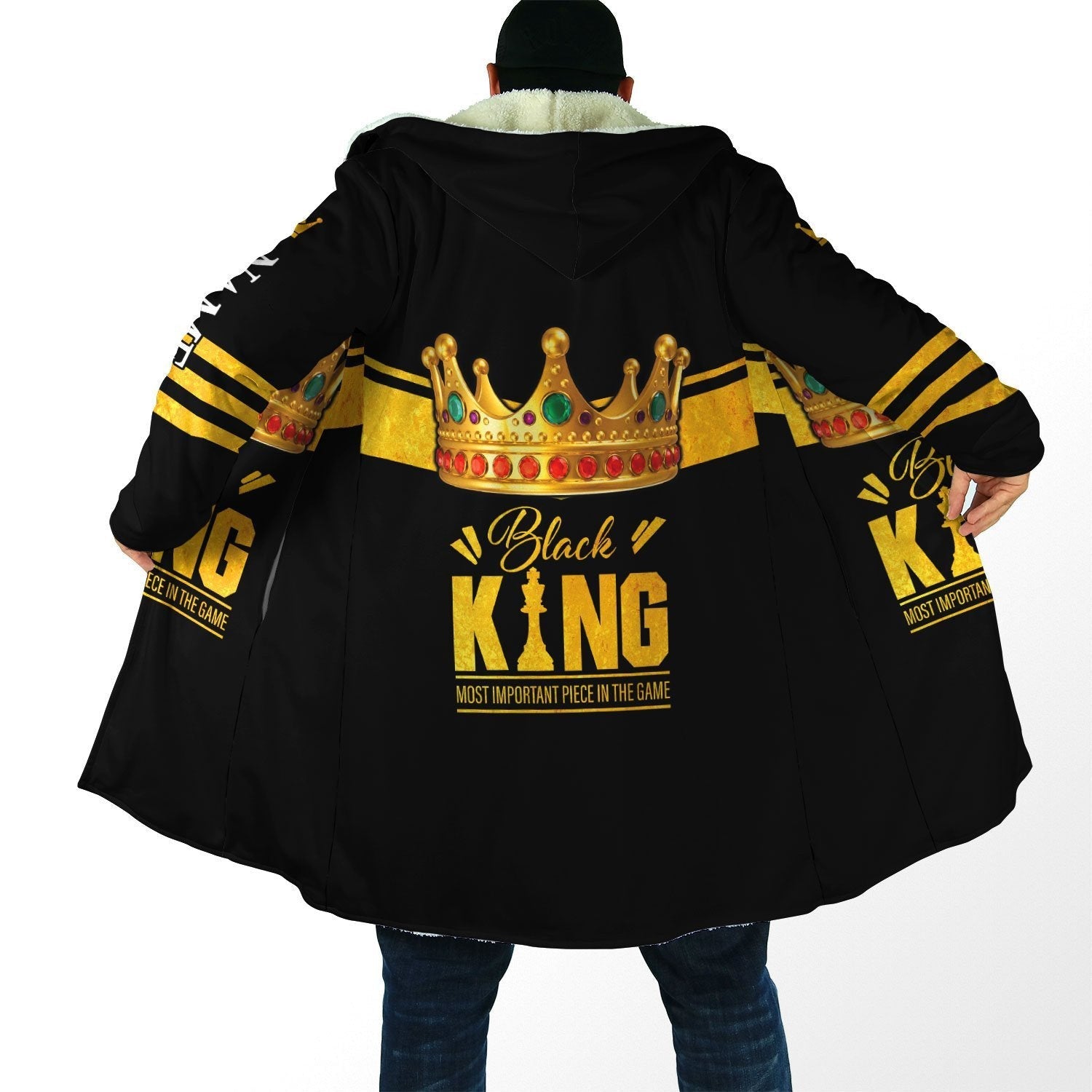 African Culture Custom Name Black King Unisex Hoodie ML