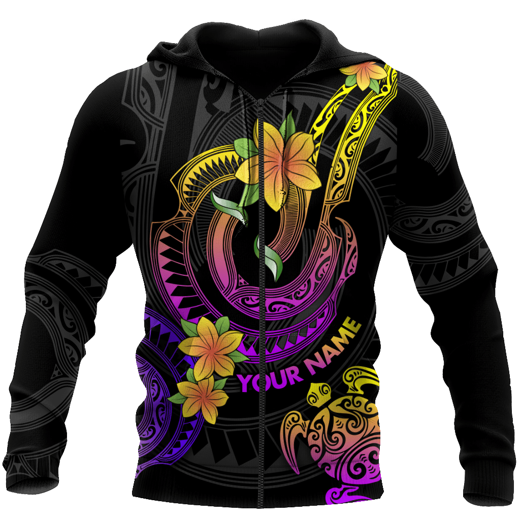 Amazing Polynesian Frangipani Flower Unisex Personalized Deluxe Hoodie ML