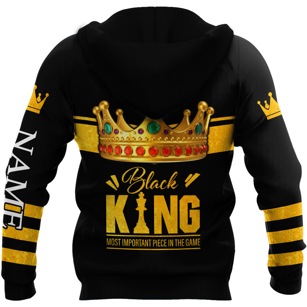 African Culture Custom Name Black King Unisex Hoodie ML