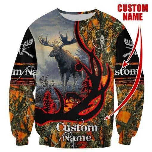 All Over Printed Customized Moose Hunting Hoodie MEI-MEI