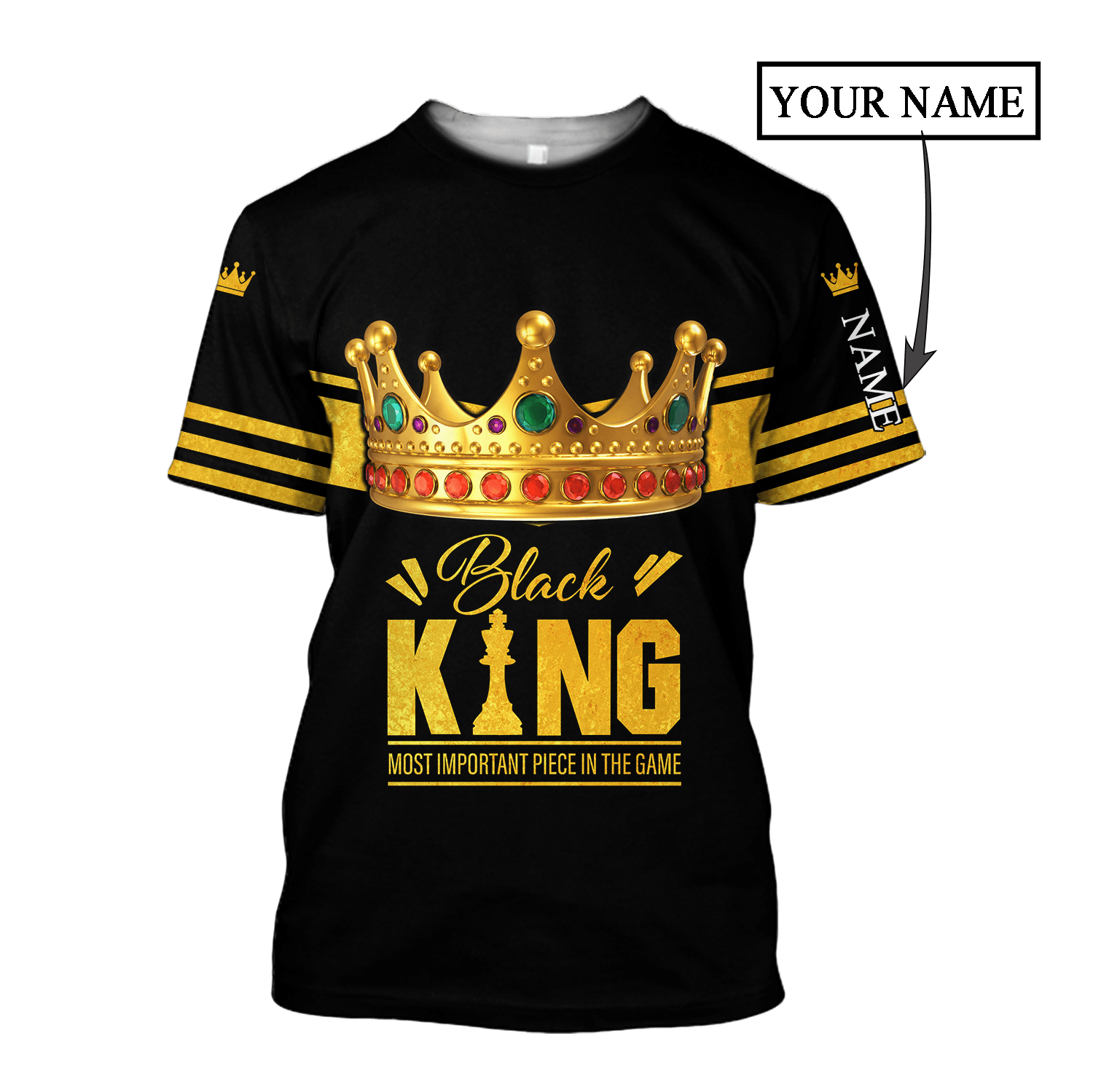 African Culture Custom Name Black King Unisex Hoodie ML