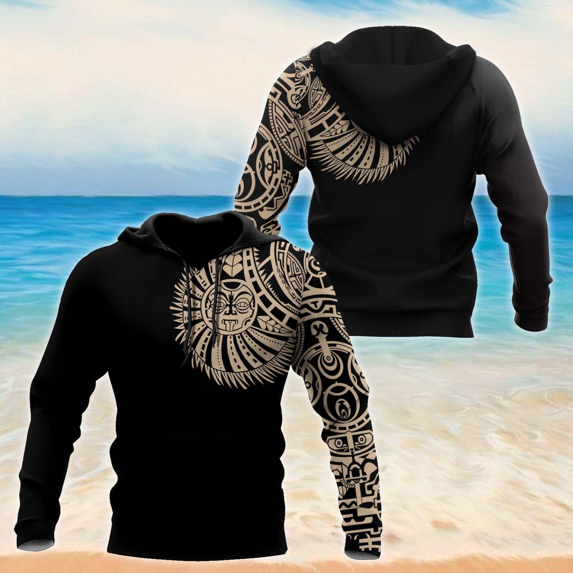 Amazing Polynesian - Maori Tattoo Premium Unisex Hoodie ML