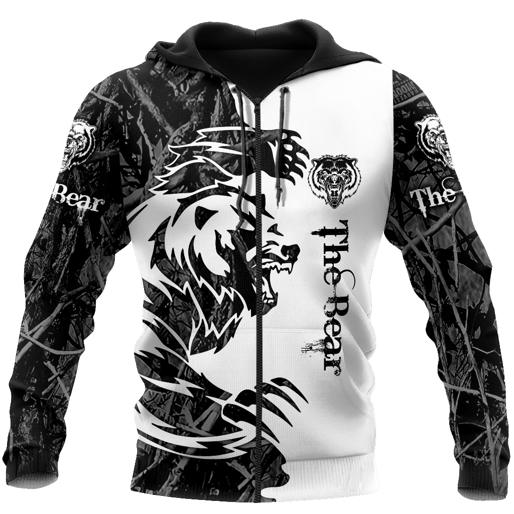 All Over Printed Bear Tatoo Hoodie MEI-MEI