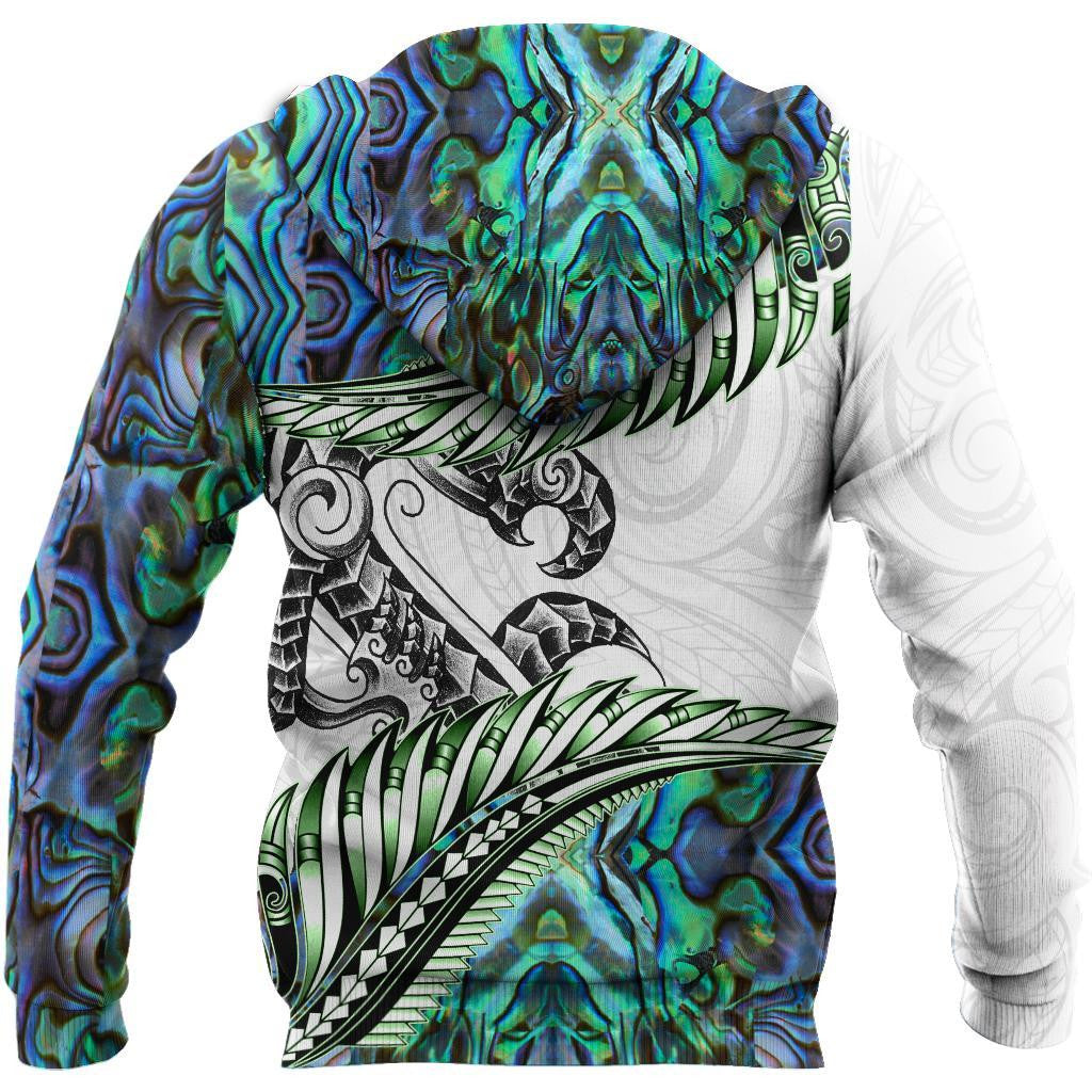 Paua Shell Maori Silver Fern New Zealand D Unisex Hoodie