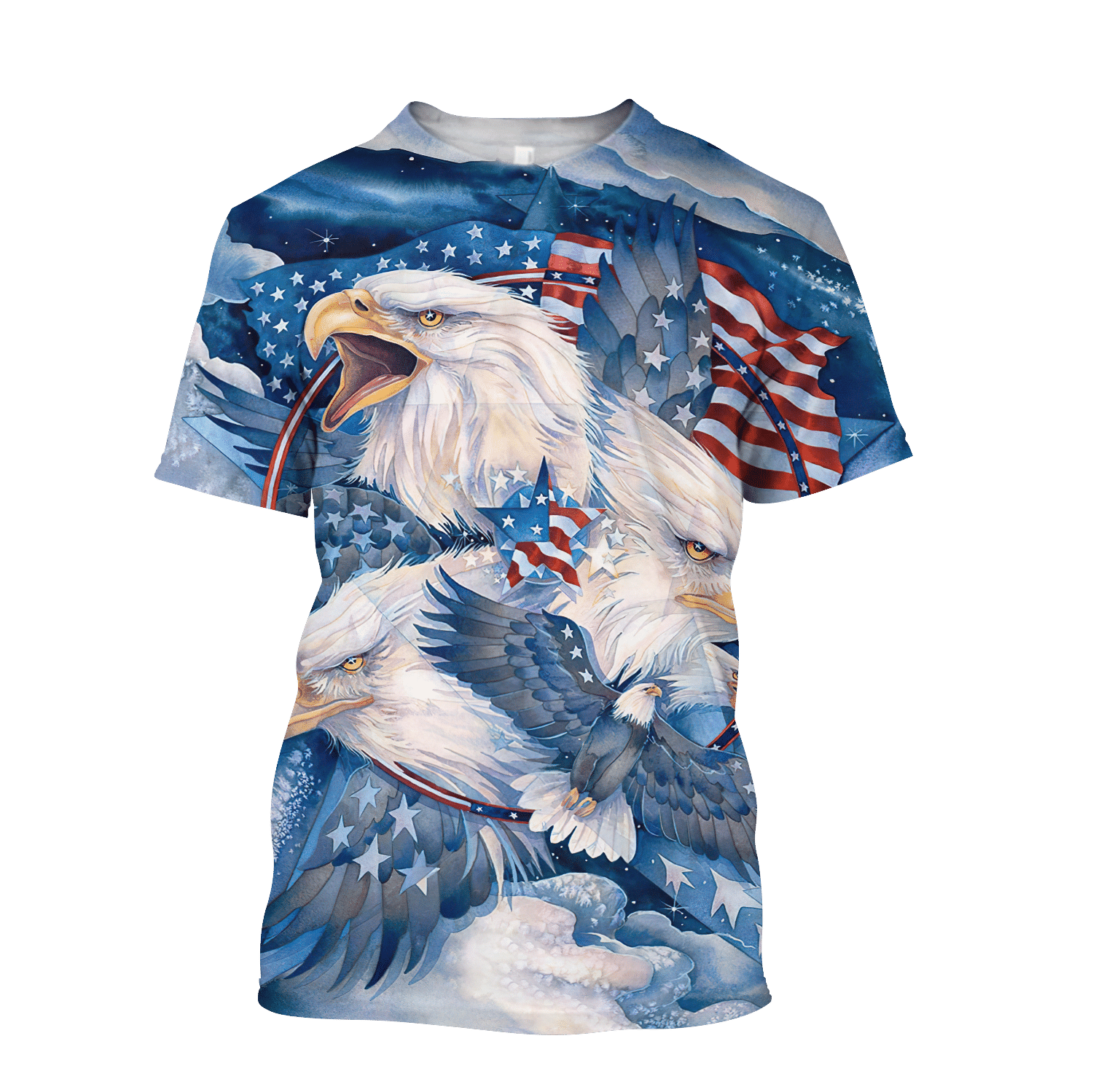 All Over Printed Bald Eagle Hoodie DD-MEI