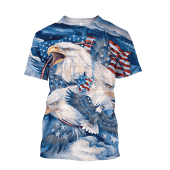 All Over Printed Bald Eagle Hoodie DD-MEI