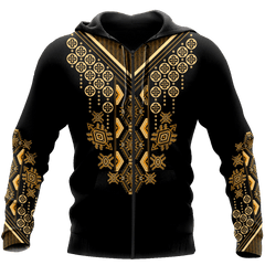 African Culture Dashiki Pattern Unisex Deluxe Hoodie ML