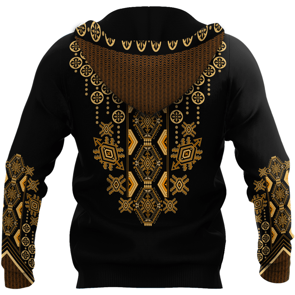 African Culture Dashiki Pattern Unisex Deluxe Hoodie ML