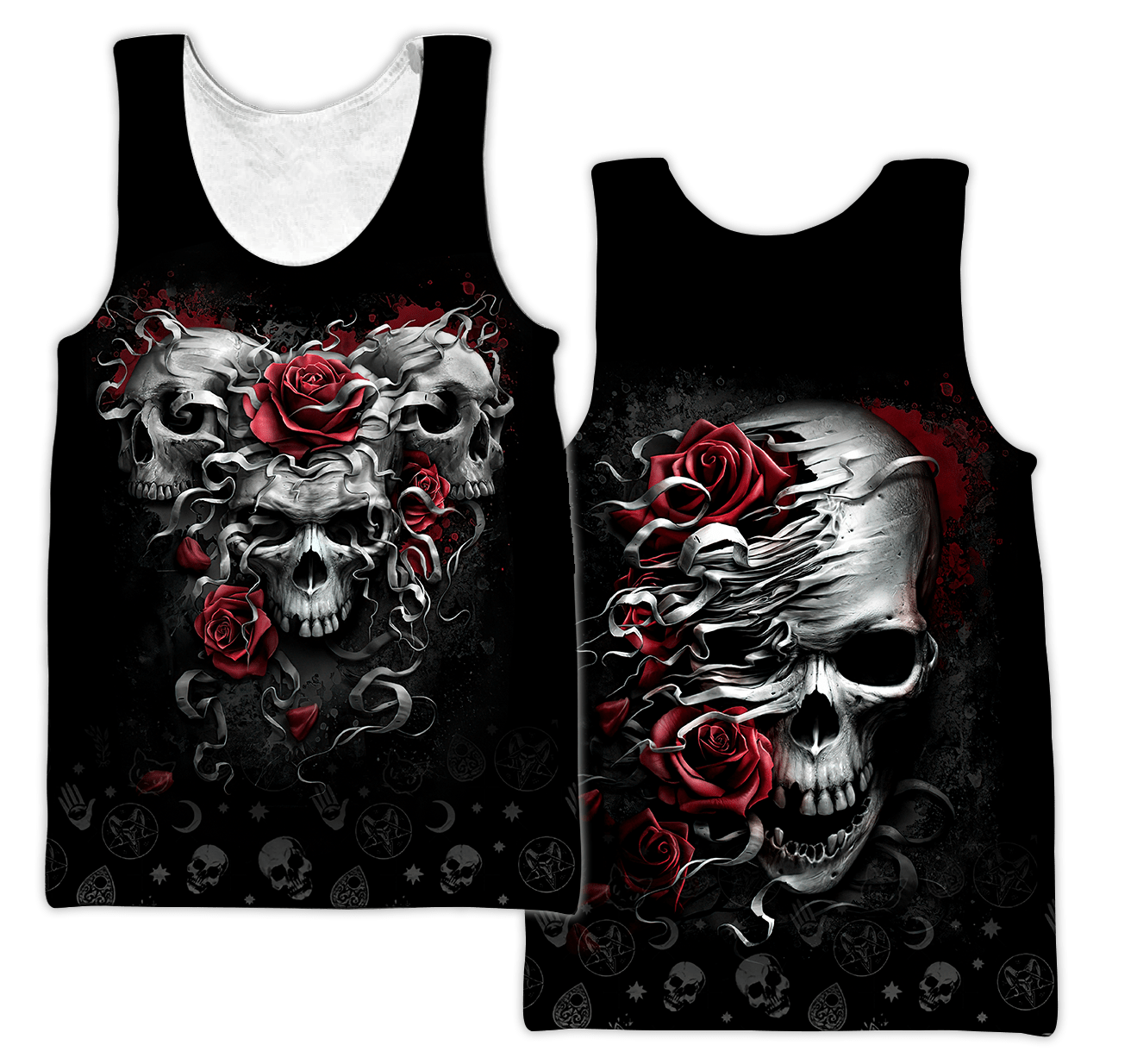 Heart Of Roses Skull Hoodie For Men And Women TNA