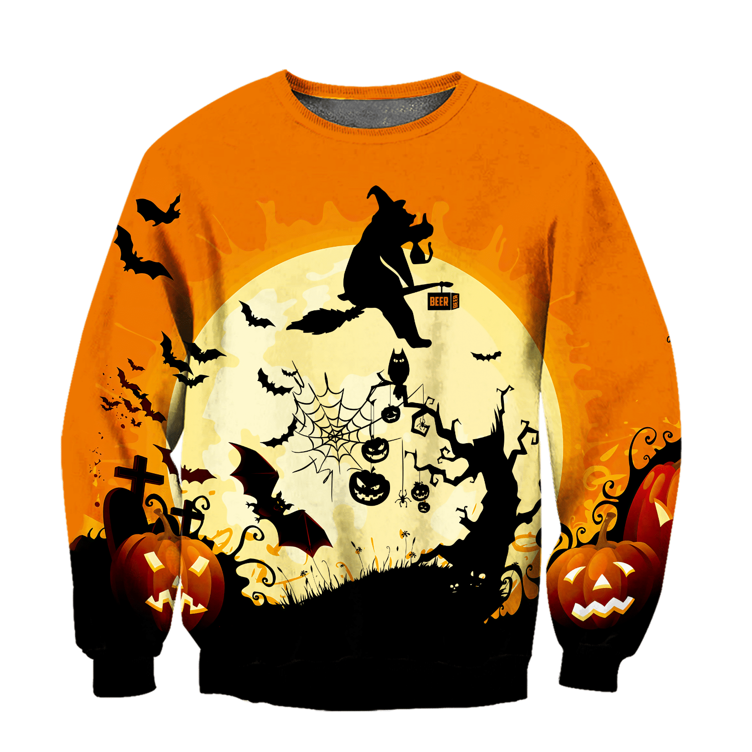 Beautiful All Over Printed Halloween Bear Witch Hoodie DD-MEI