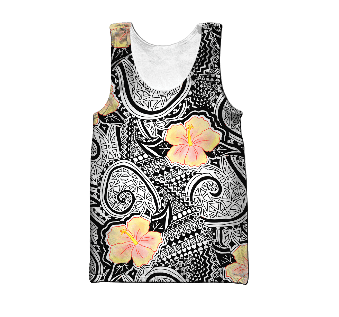 Amazing Polynesian Tattoo And Hibiscus Unisex Deluxe Hoodie ML