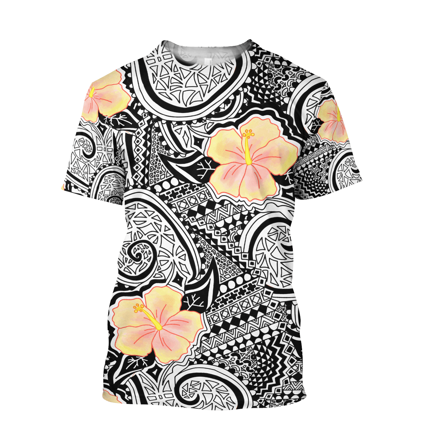 Amazing Polynesian Tattoo And Hibiscus Unisex Deluxe Hoodie ML