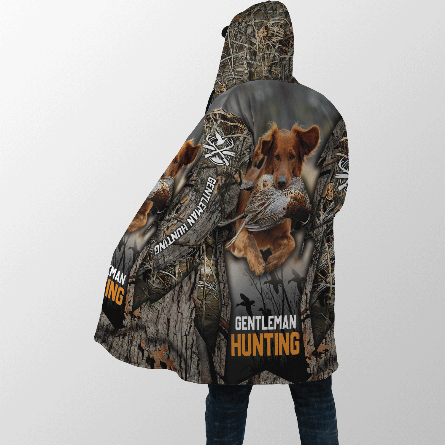 Hunting Dog D Over Printed Unisex Deluxe Hoodie ML