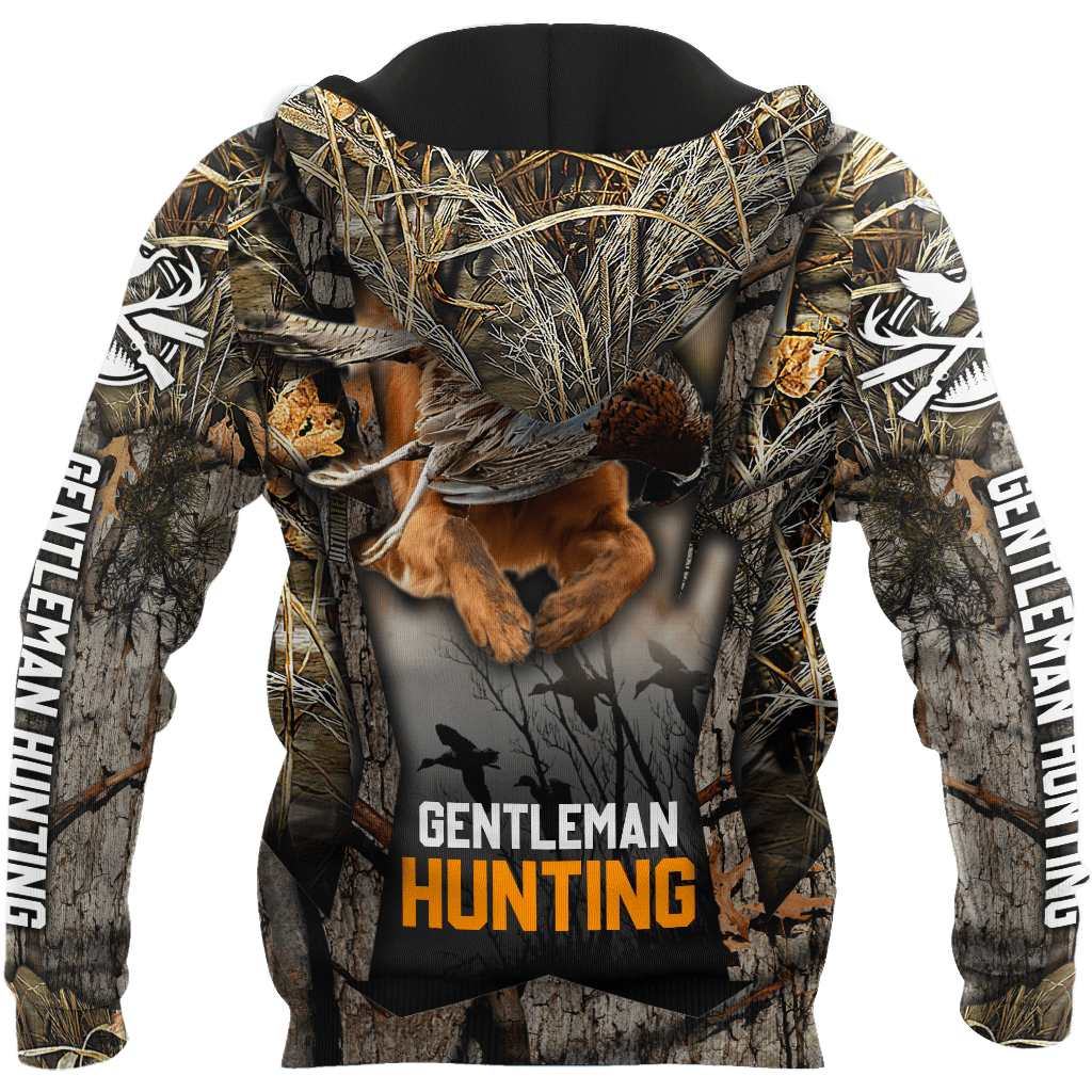 Hunting Dog D Over Printed Unisex Deluxe Hoodie ML